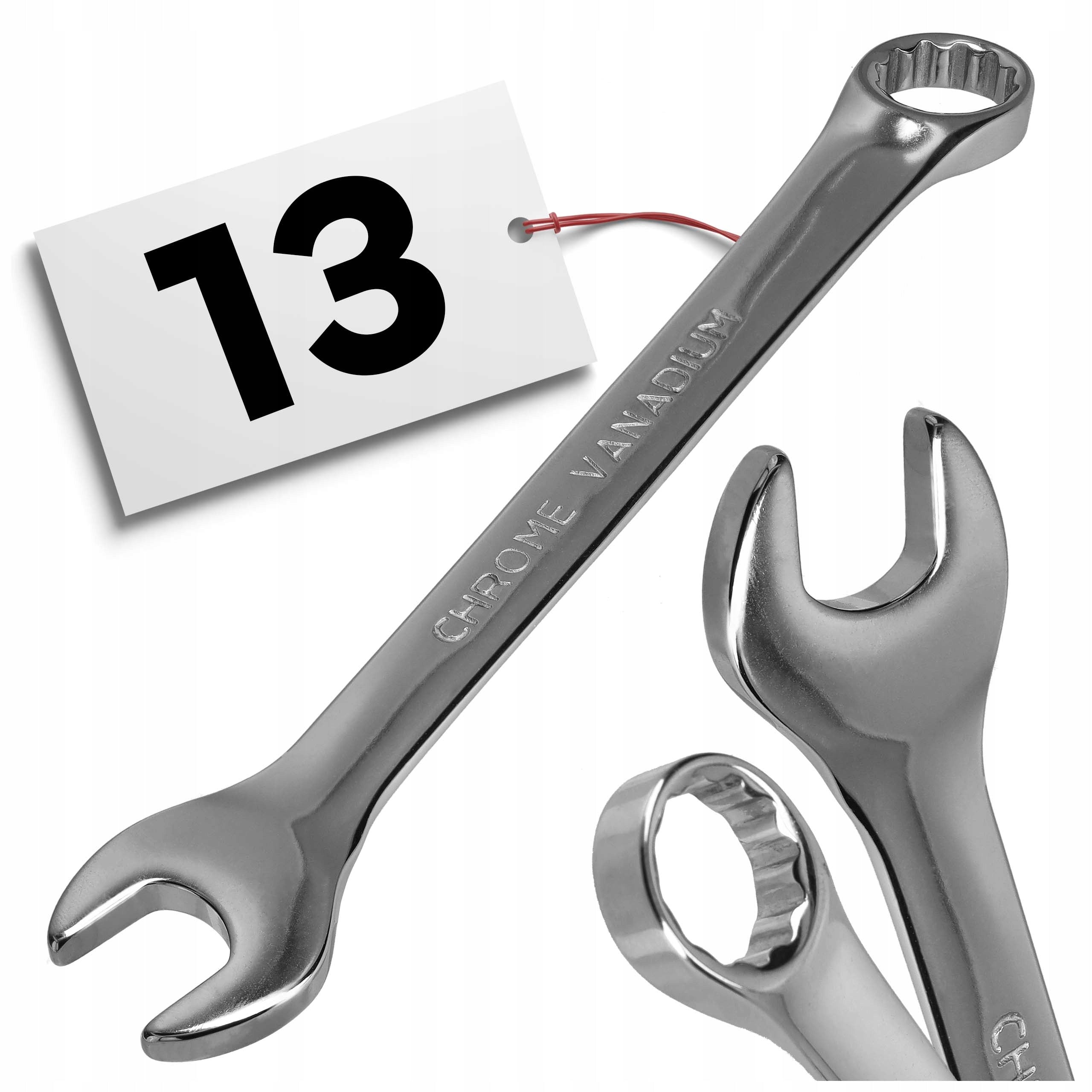 Wrench 13 mm Cr-V chrome workshop