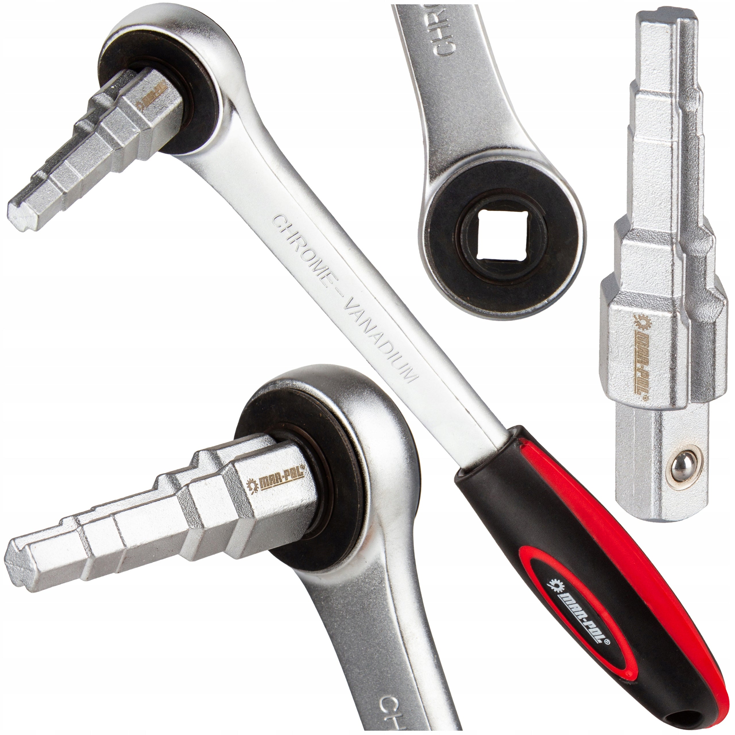 Wrench cap for radiator screws 5-stage 1/2 + ratchet SET
