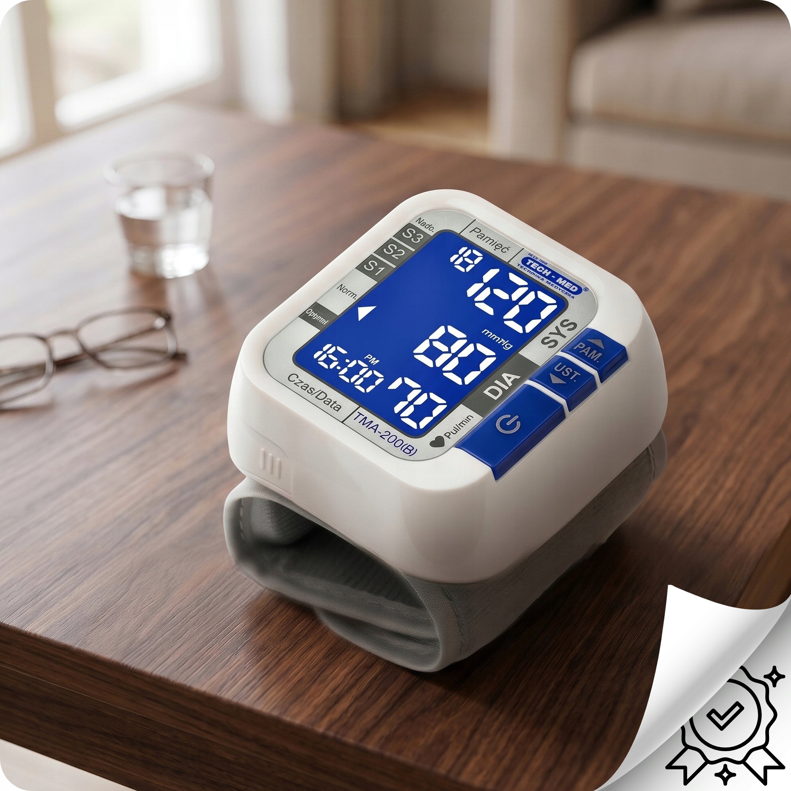 Wrist Blood Pressure Monitor Electronic Arrhythmia Automatic + Case Medical device yes