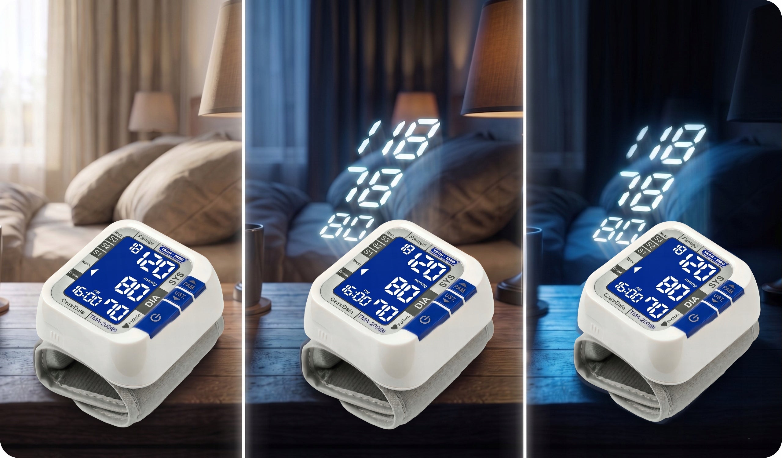 Wrist Blood Pressure Monitor Electronic Arrhythmia Automatic + Case Packaging status original