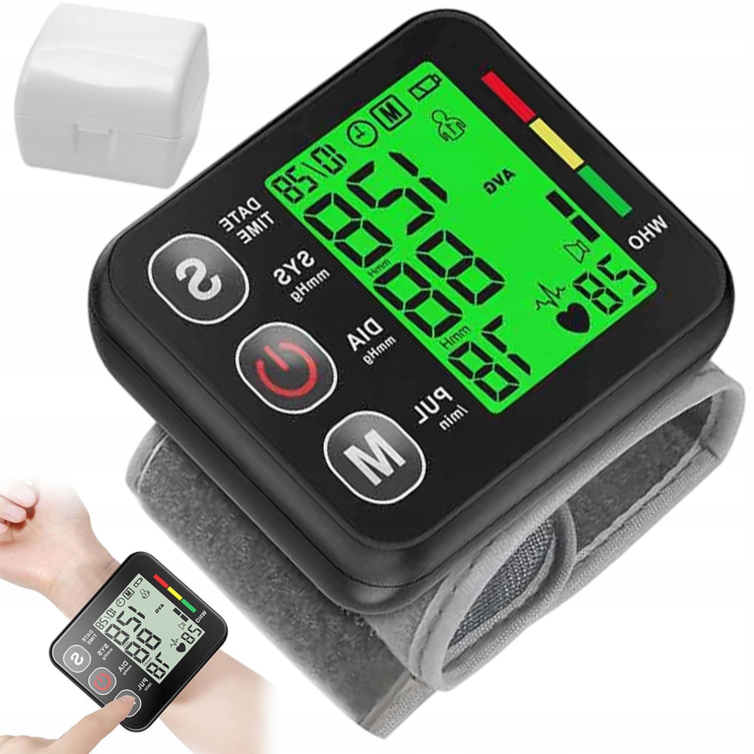 Wrist Blood Pressure Monitor With Arrhythmia And Memory 2x99 For Home