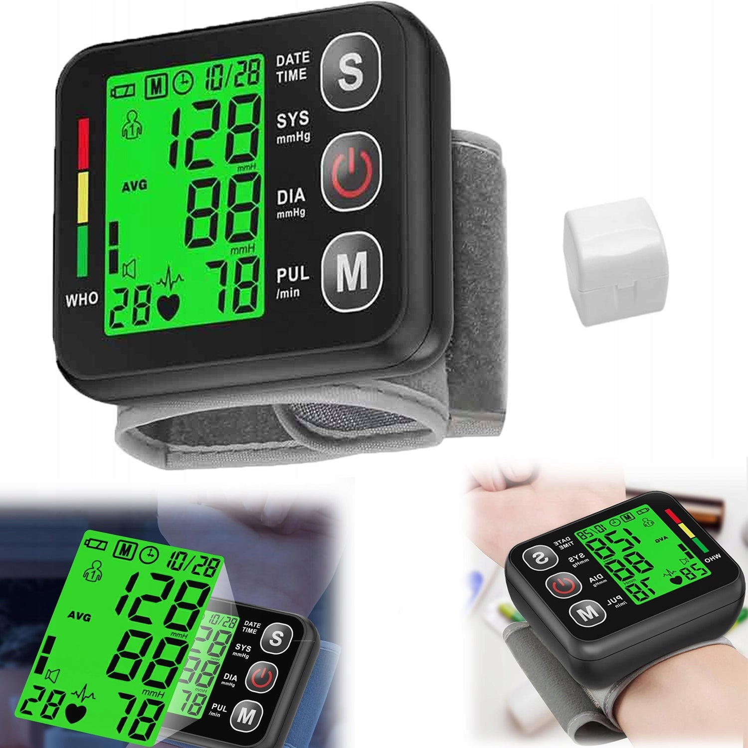 Wrist Blood Pressure Monitor With USB Voice Notification For Seniors
