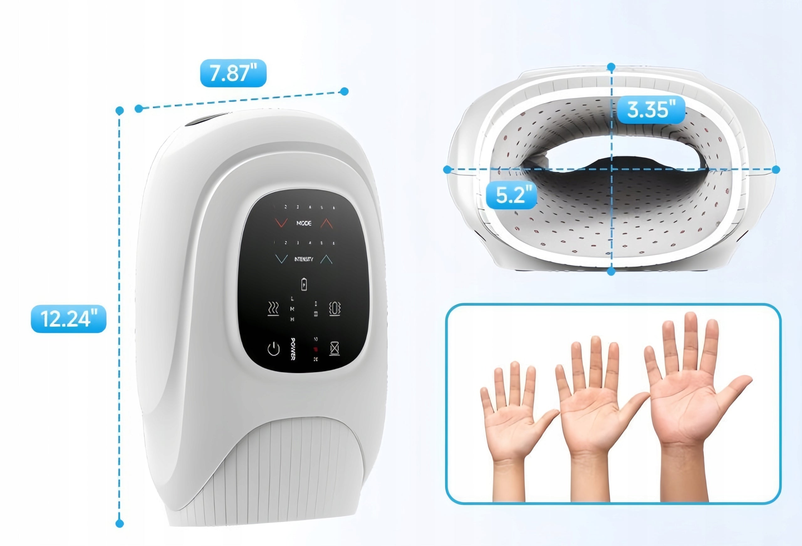 Wrist Hand Massager Wireless Heating Acupressure Vibration Packaging status original