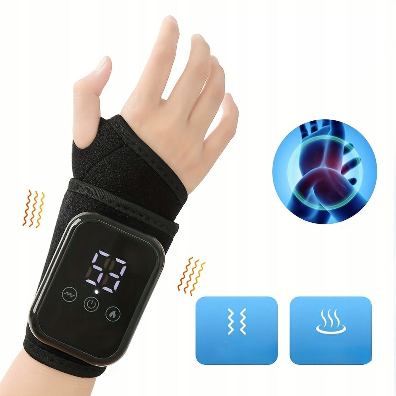 Wrist Massager Hand Heating USB Charging 3 Modes Manufacturer code Masażer Nadgarstka z Podgrzewaniem Ładowanie