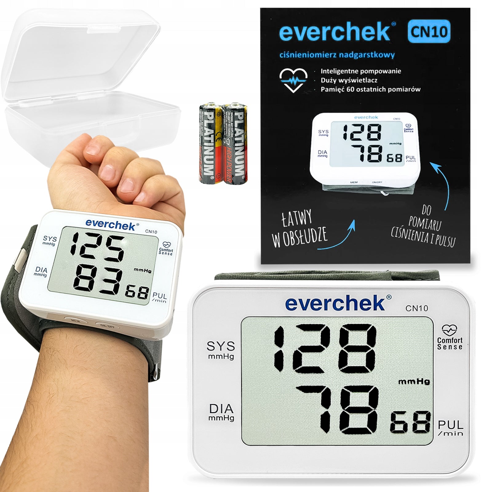 Wrist blood pressure monitor EVERCHEK CN10