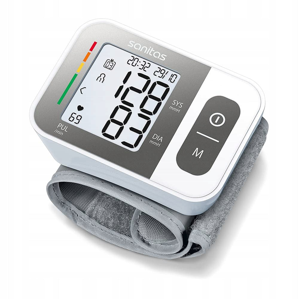 Wrist blood pressure monitor automatic electronic LCD Sanitas SBC 15