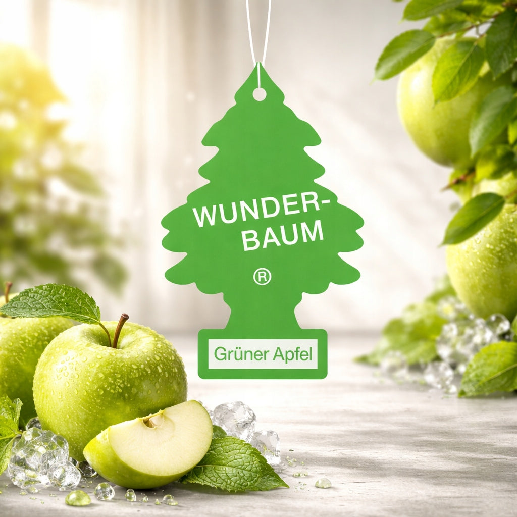 Wunder Baum Scent Christmas Tree Pendant For Car GREEN APPLE Packaging status original