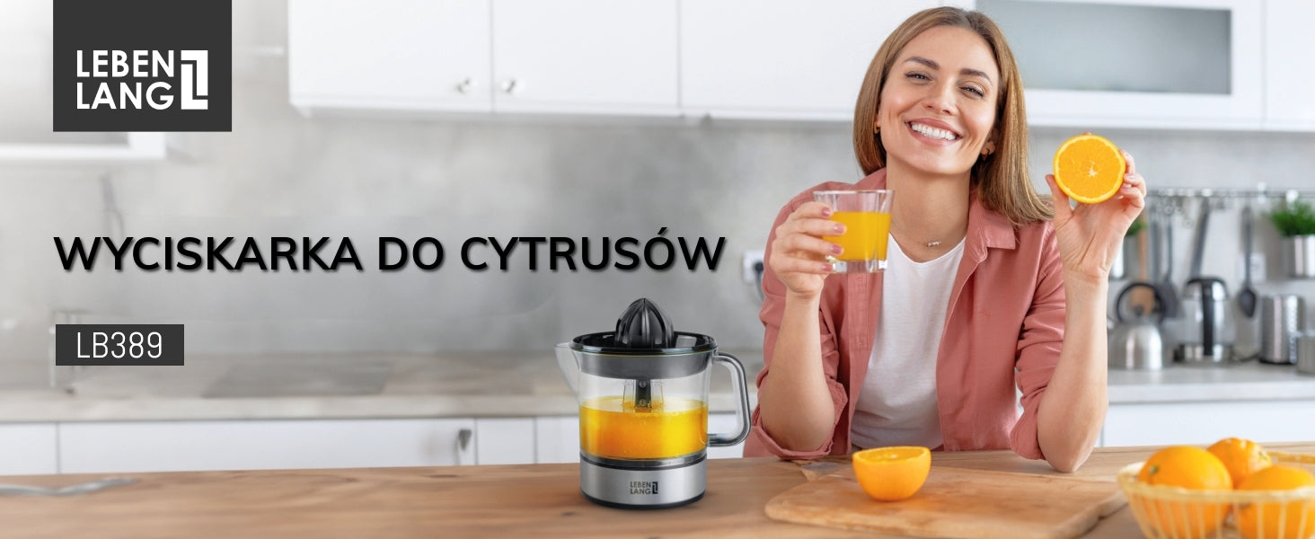 Wyciskarka Cytrusów Elektryczna LEBENLANG 2 Kierunki Wysoka Wydajność Packaging status original