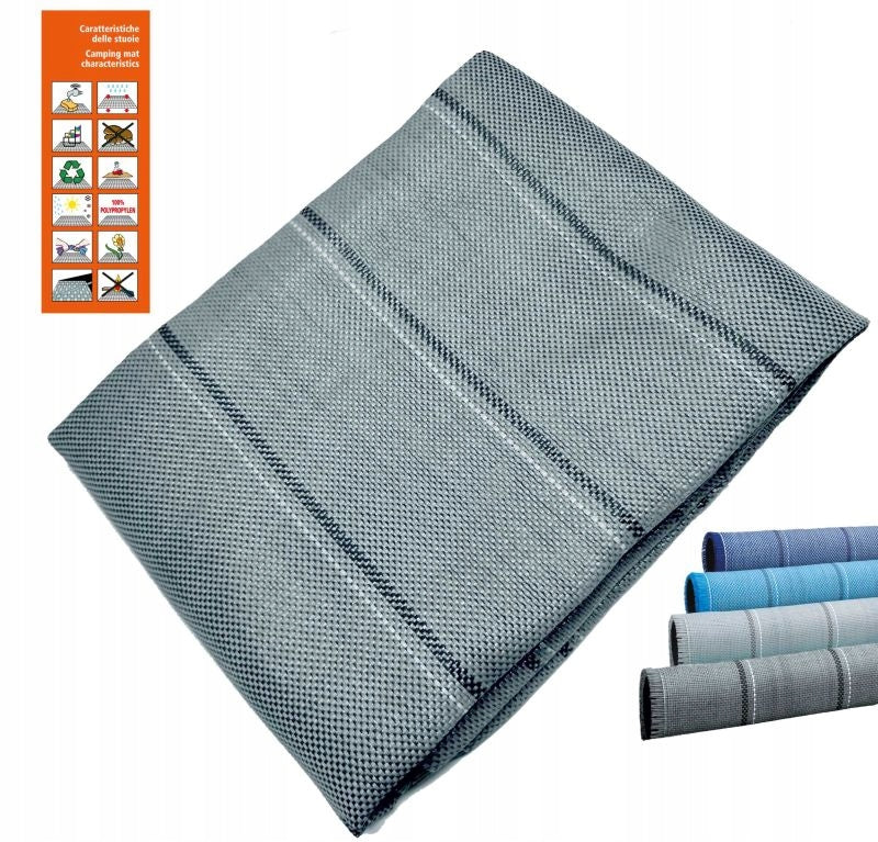 Eingangsteppich Arisol Standard Rigato, 250x400 cm, dunkelgrau 