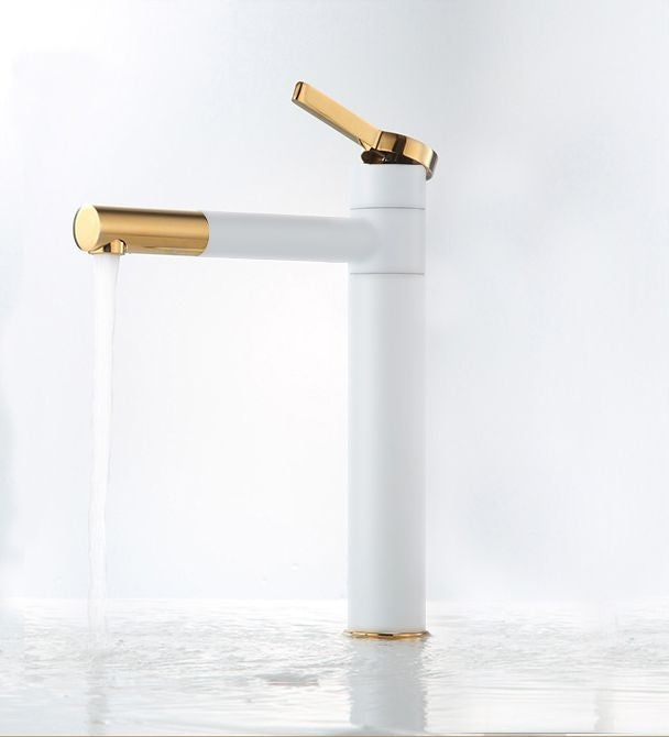 Waschbeckenarmatur Smart White Gold hoch 