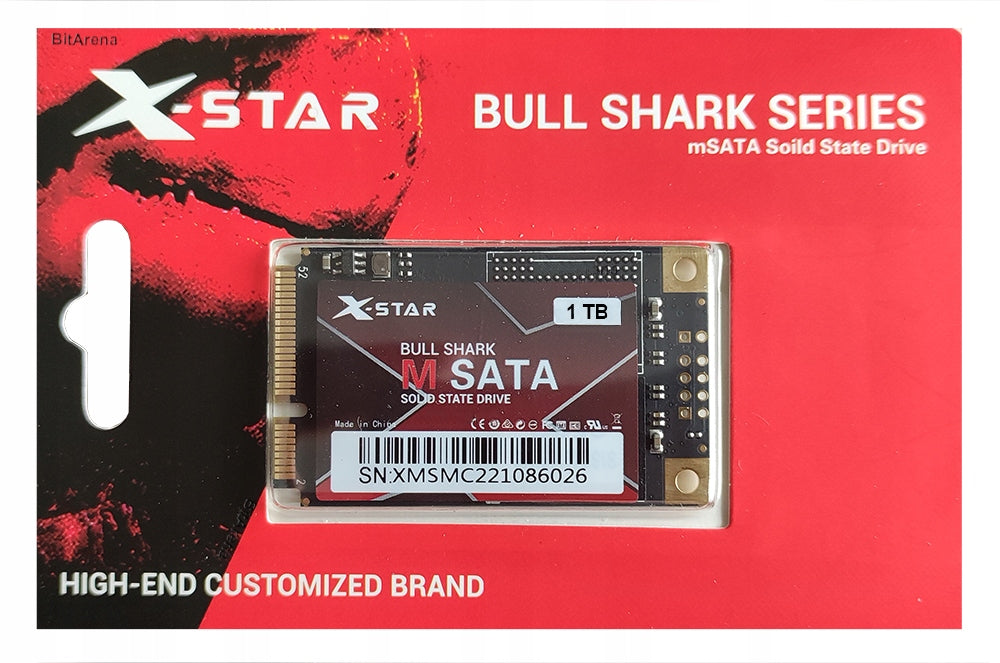 X-Star Bull Shark 1TB mSATA SSD Manufacturer code 1024bullshark