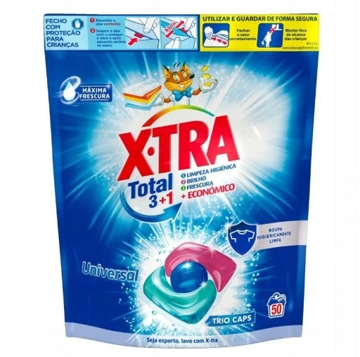 X-TRA TOTAL 3in1 UNIVERSAL Laundry Capsules 50PCS/600G