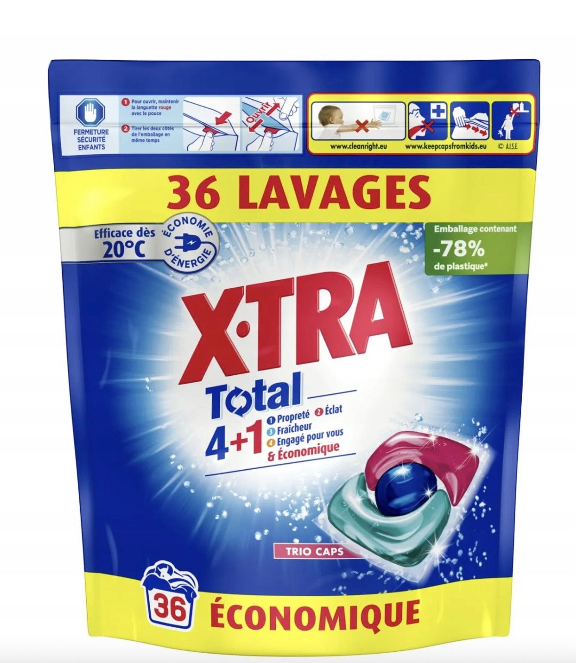 X-TRA Total 4+1 Universal Washing Capsules 34 Pieces DE