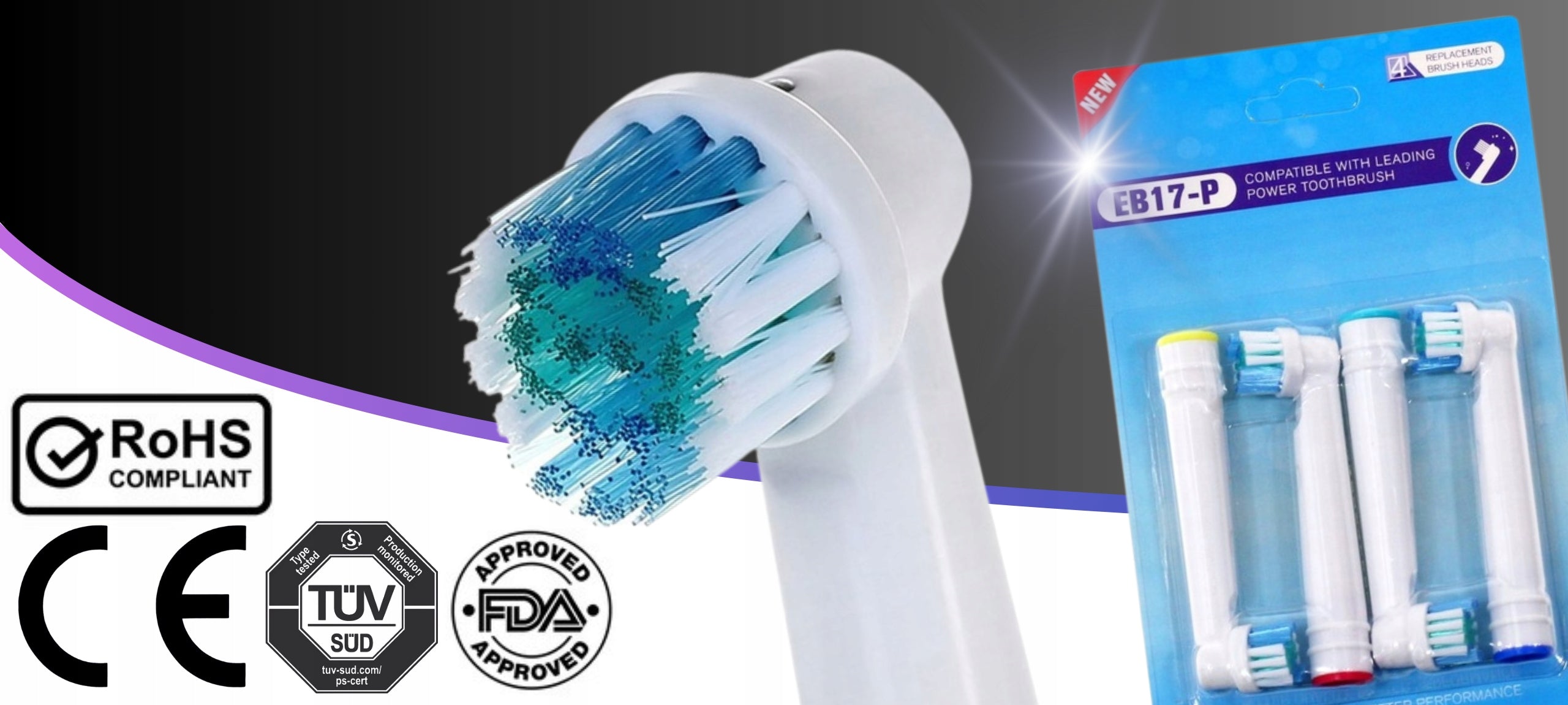 X20 TIPS FOR TOOTHBRUSH ORAL-B ELECTRIC BRAUN ORAL B SET OF 20PCS. Packaging status original