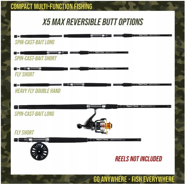 X5 Max 9 Rod Compact Fishing Travel Kit + 4 Tips Brand no brand