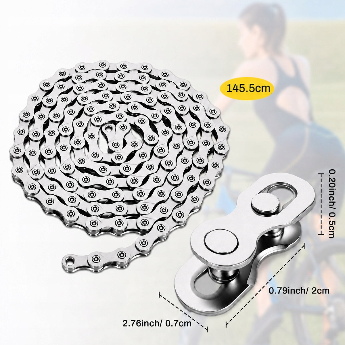 X9 BICYCLE CHAIN 9 ROW 116 LINKS CLIP BOX Packaging status original