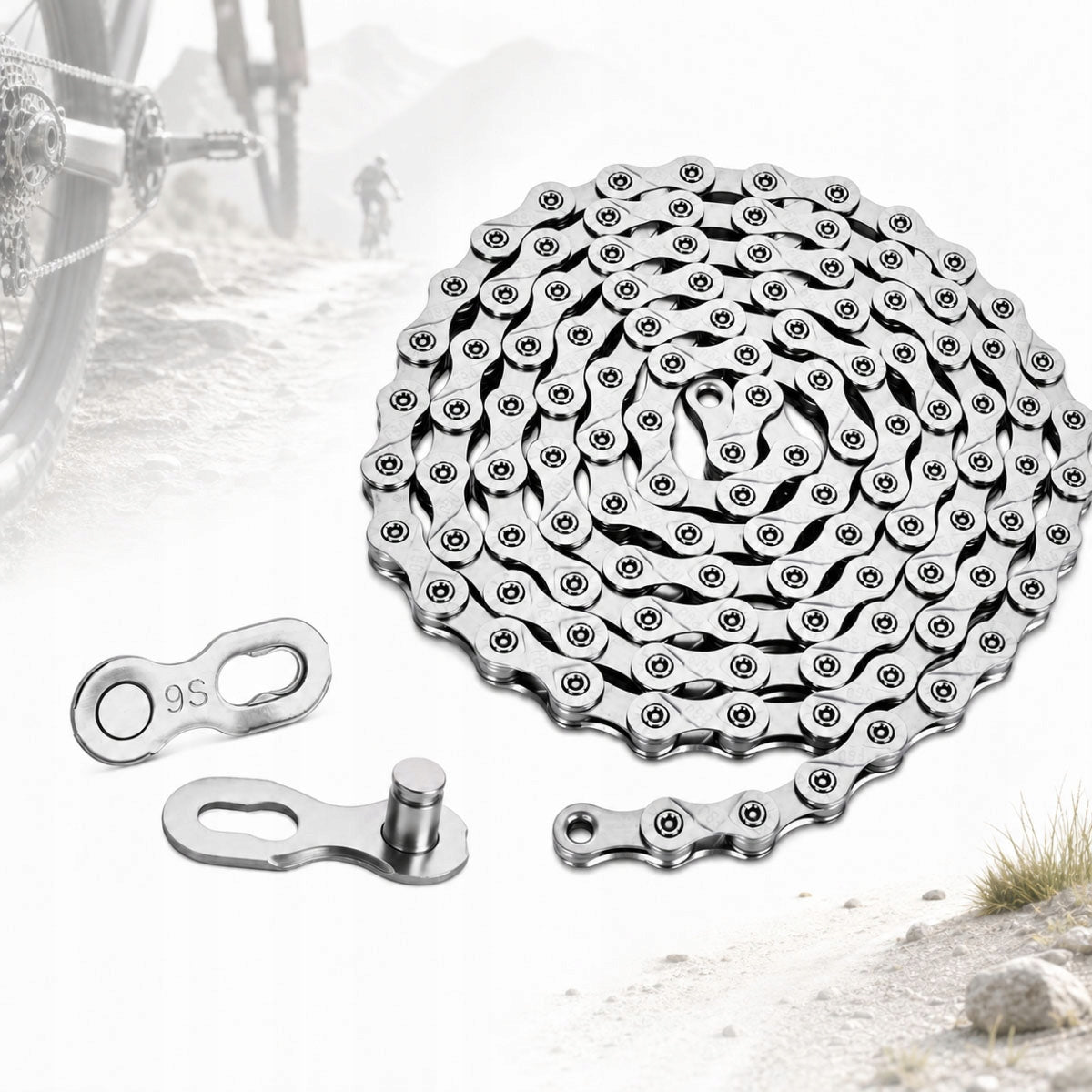X9 BICYCLE CHAIN 9 ROW 116 LINKS CLIP BOX