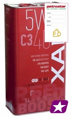 XADO ATOMIC OIL C3 RED BOOST 5W40 5L