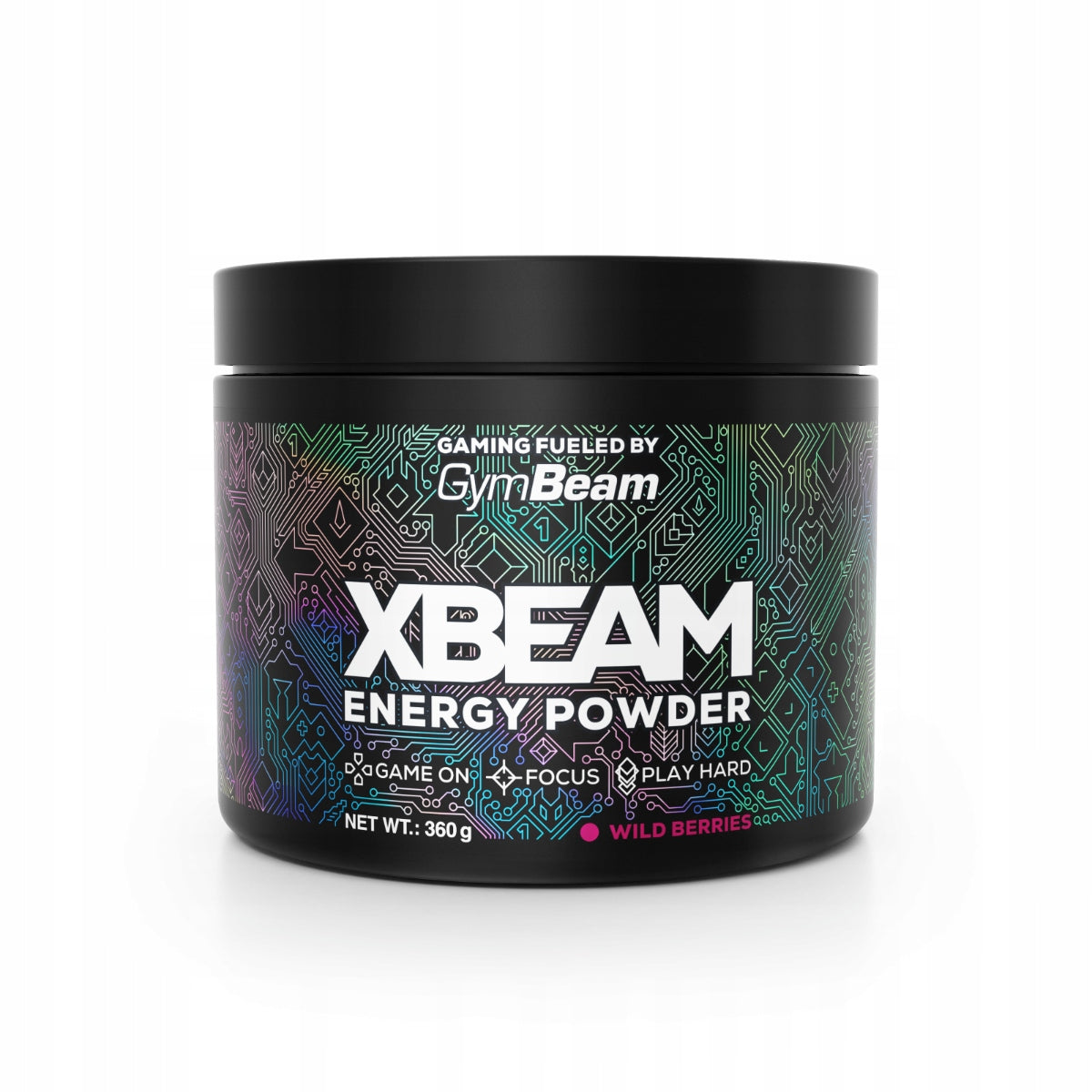 XBEAM ENERGY POWDER FOR GAMING 360g GymBeam green apple