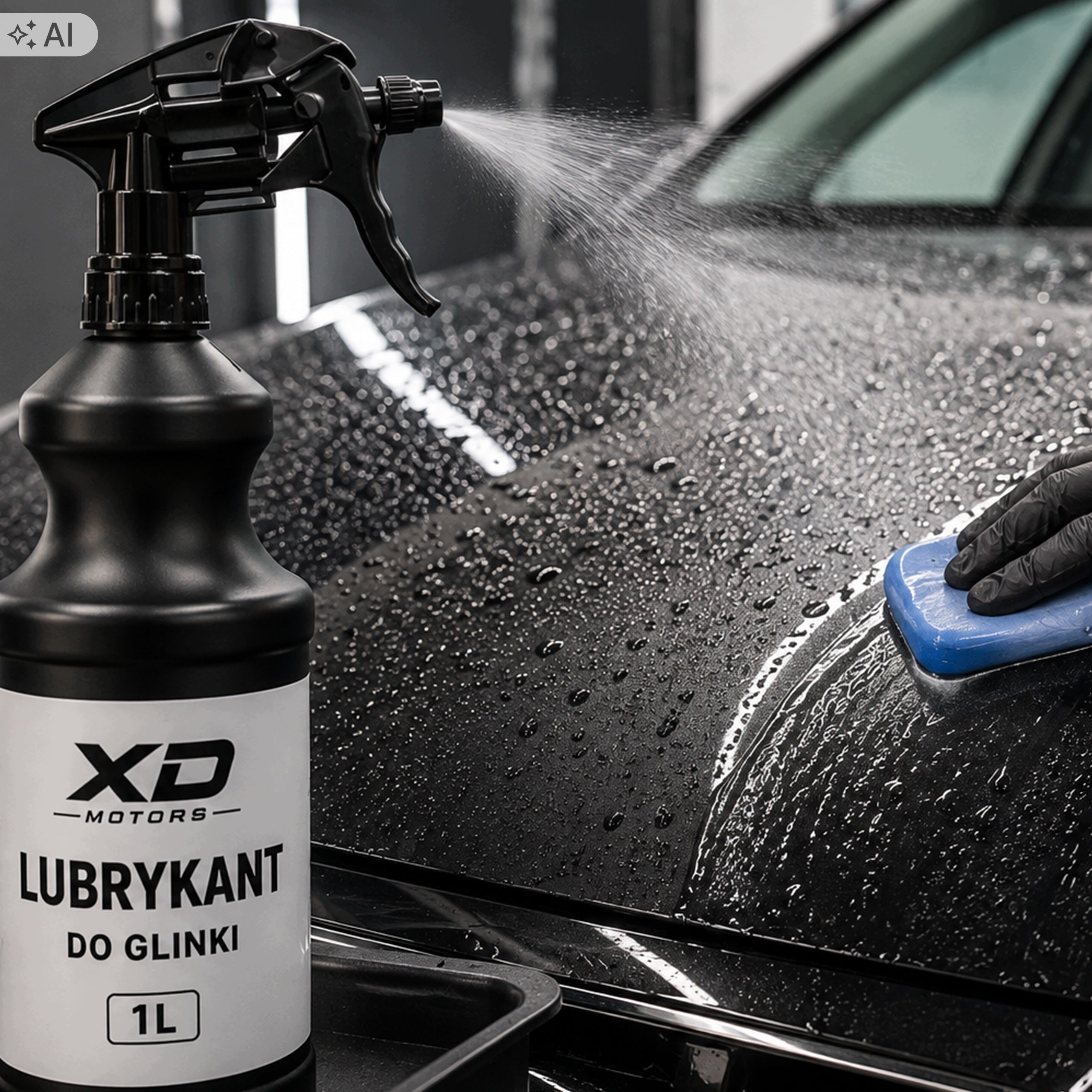 XD MOTORS Clay Lubricant Slip Varnish Cleaning Cars 1L Packaging status original