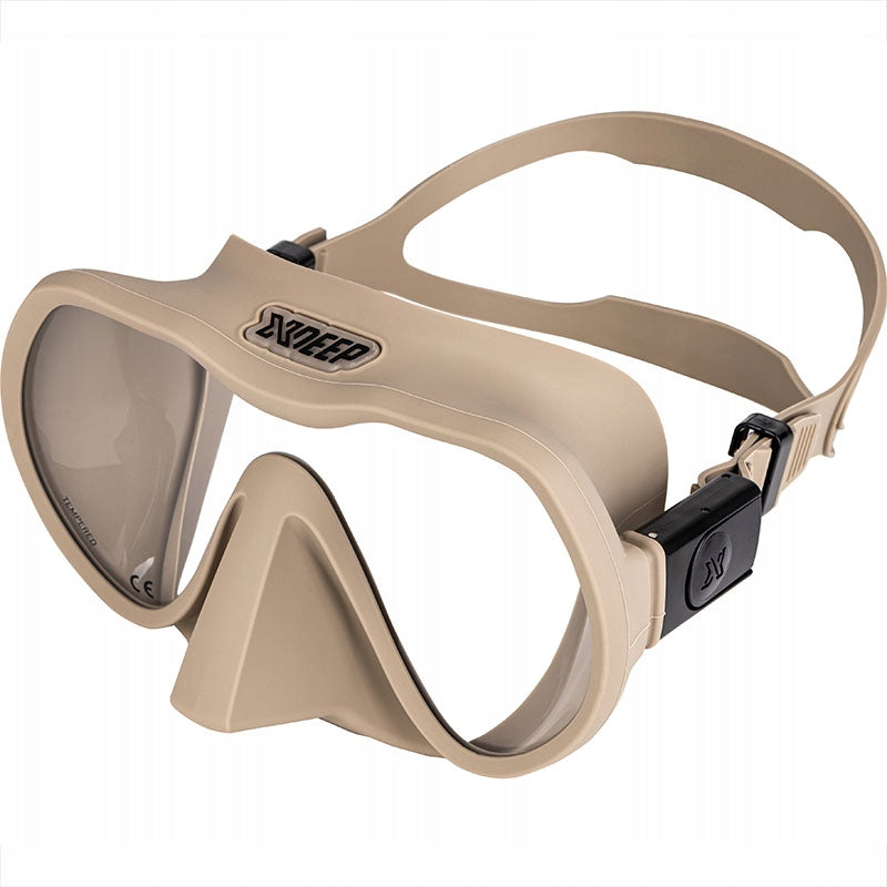 XDeep Frameless Radical Diving Mask, Size: L, Sand Color Color brown