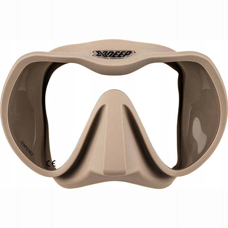XDeep Frameless Radical Diving Mask, Size: L, Sand Color