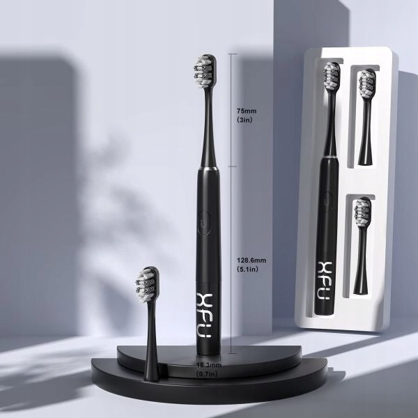 XFU Battery Sonic Toothbrush - Black Batteries included no