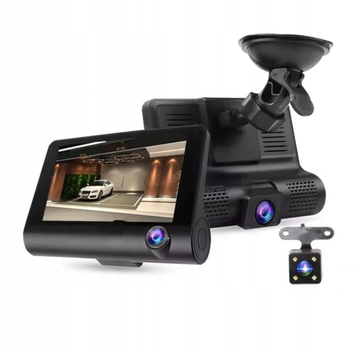 XH202 Car Camera Driving Recorder Full HD 1080P WDR 3 Lenses