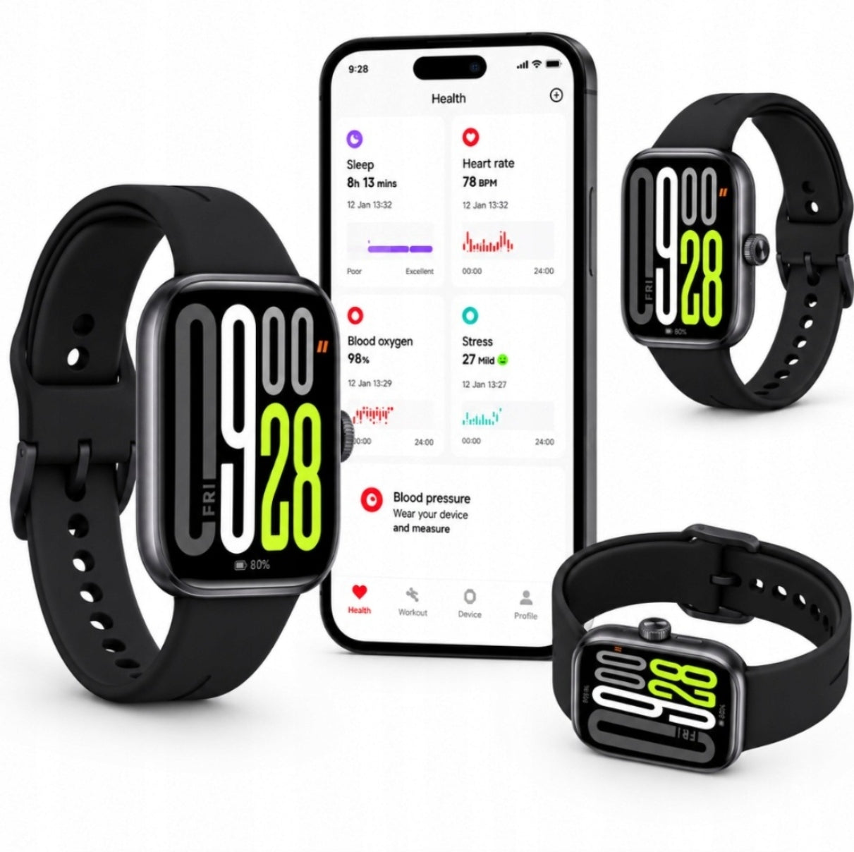 XIAOMI REDMI WATCH 5 ACTIVE BLACK SMARTWATCH GPS HEART RATE MONITOR 18 DAYS
