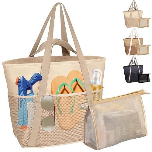 XL BEACH BAG FOR FAMILY BLACK TOTE MINI BATH BAG FOR HOME Brand no brand