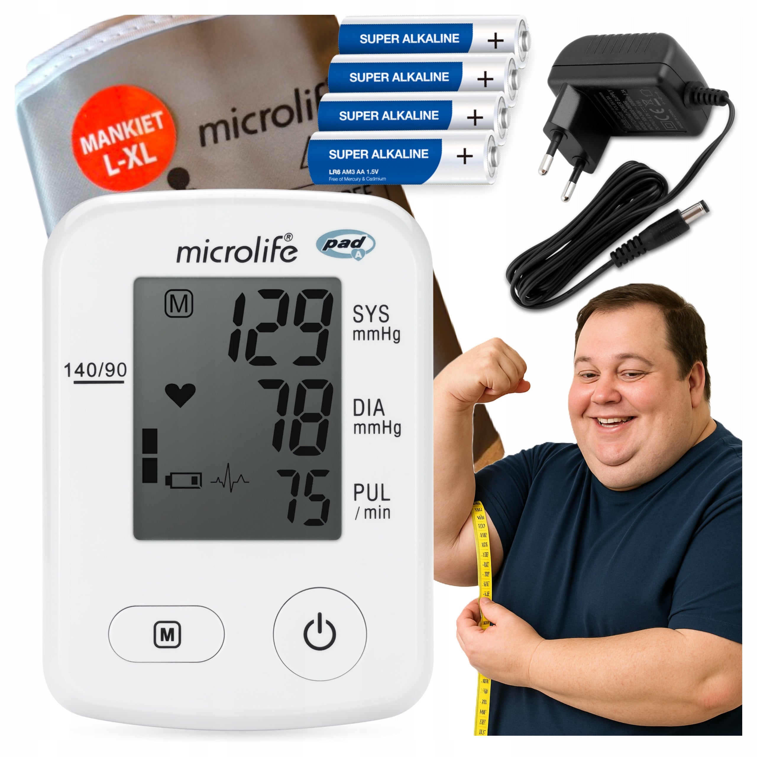 XL BLOOD PRESSURE MONITOR WITH LARGE CUFF FOR OBESE MICROLIFE BP A2 SHOULDER