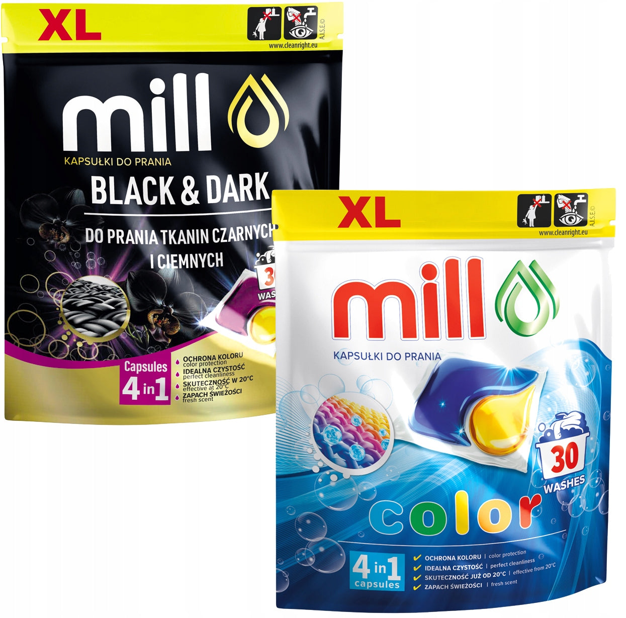 XL COLOR WASHING CAPSULES 30pcs + BLACK WASHING BLACK DARK 30pcs