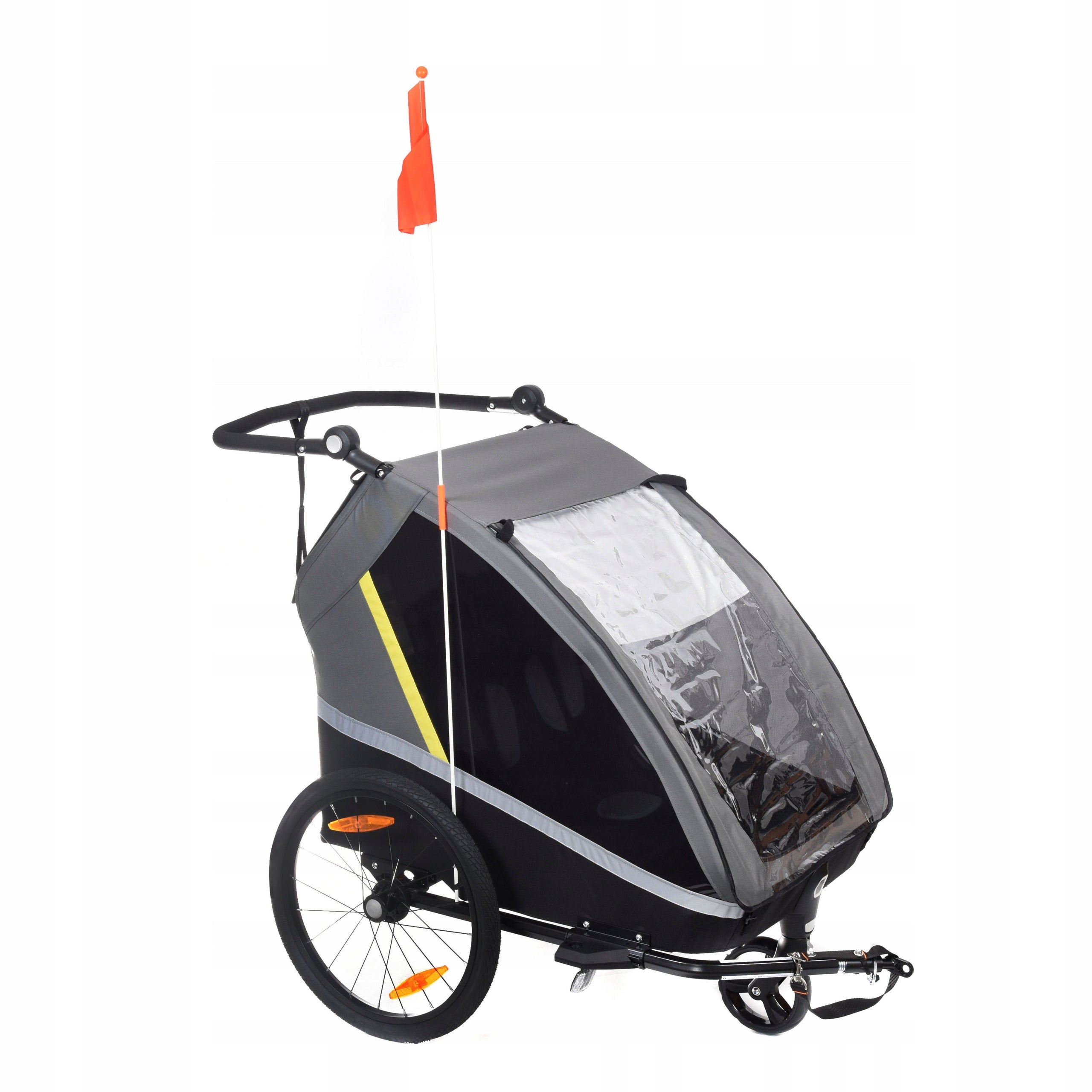 XL CUSHIONED LARGE BICYCLE TRAILER for 2 Children DOUBLE JOGGER Brand Profex