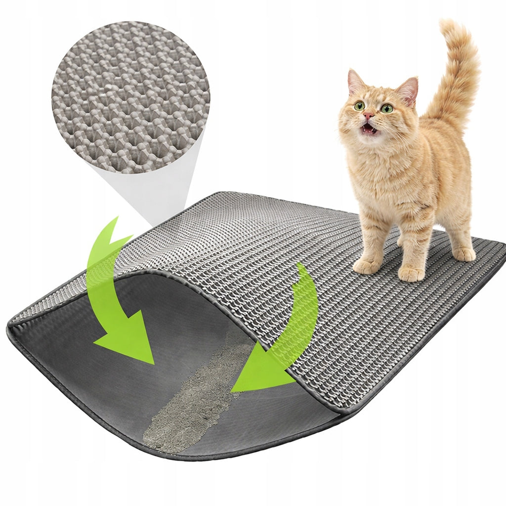 XL DOORMAT FOR CAT LITTER BOX 75x55 LITTER PAD GREY
