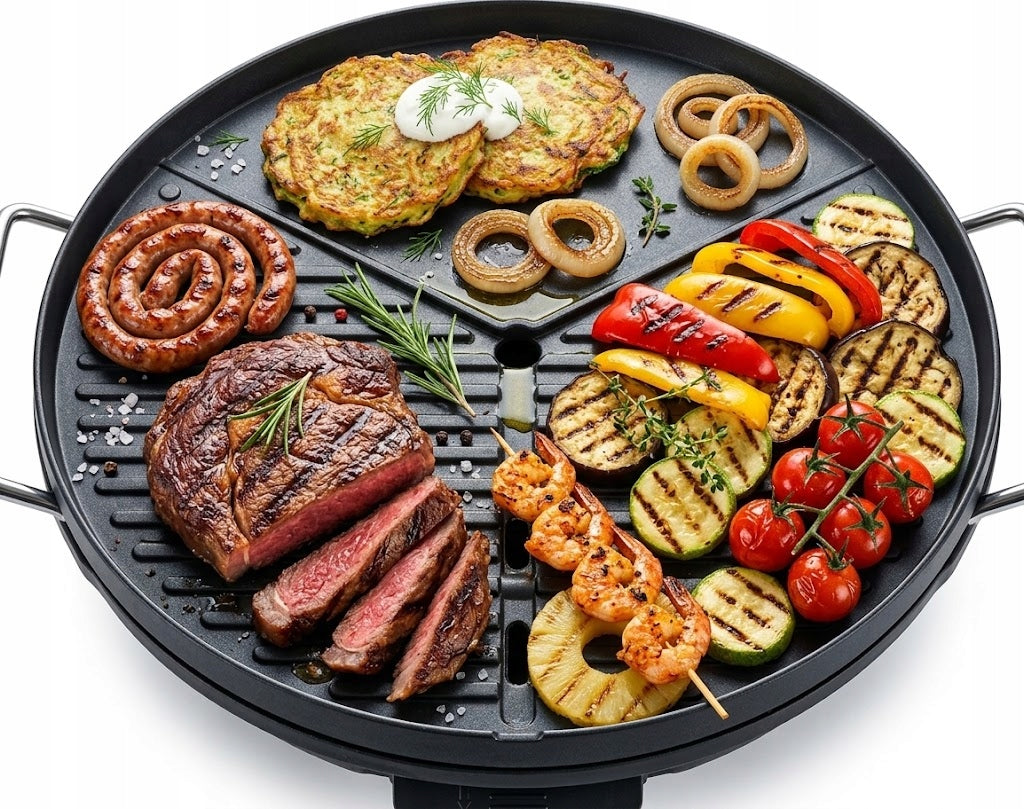 XL Electric Grill - American Style, Round, Standing with Drink Holders Power rating 2400 W