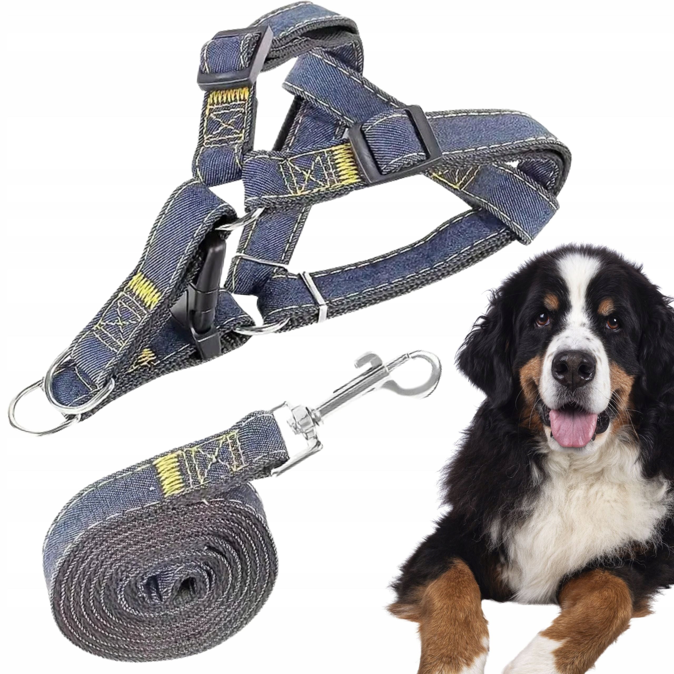 XL Jeans Adjustable Dog Harness and Leash Manufacturer code 148801-SS-2.5