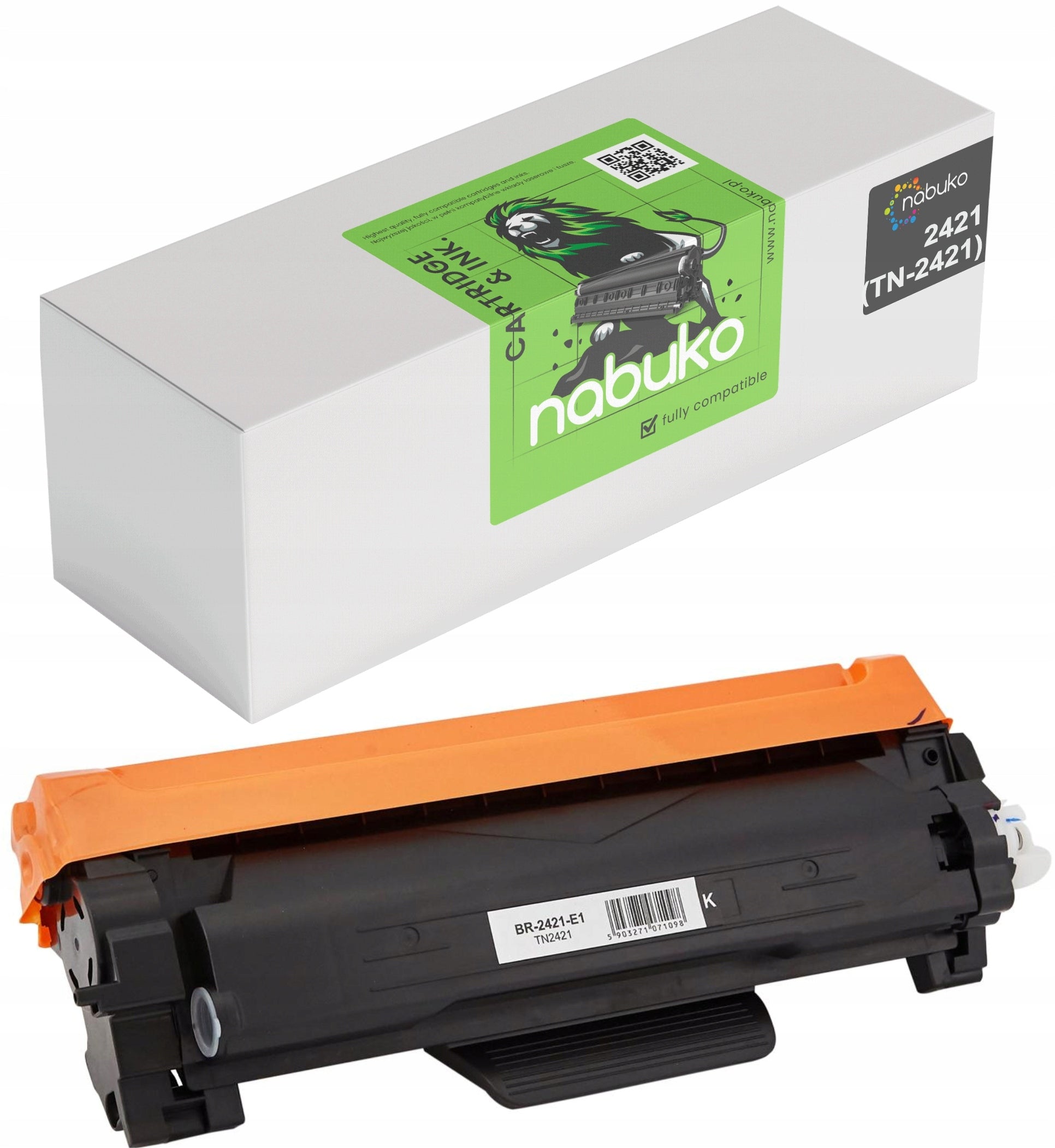 XL Replacement Toner Cartridge for Brother TN2421 3000 str Manufacturer NABUKO