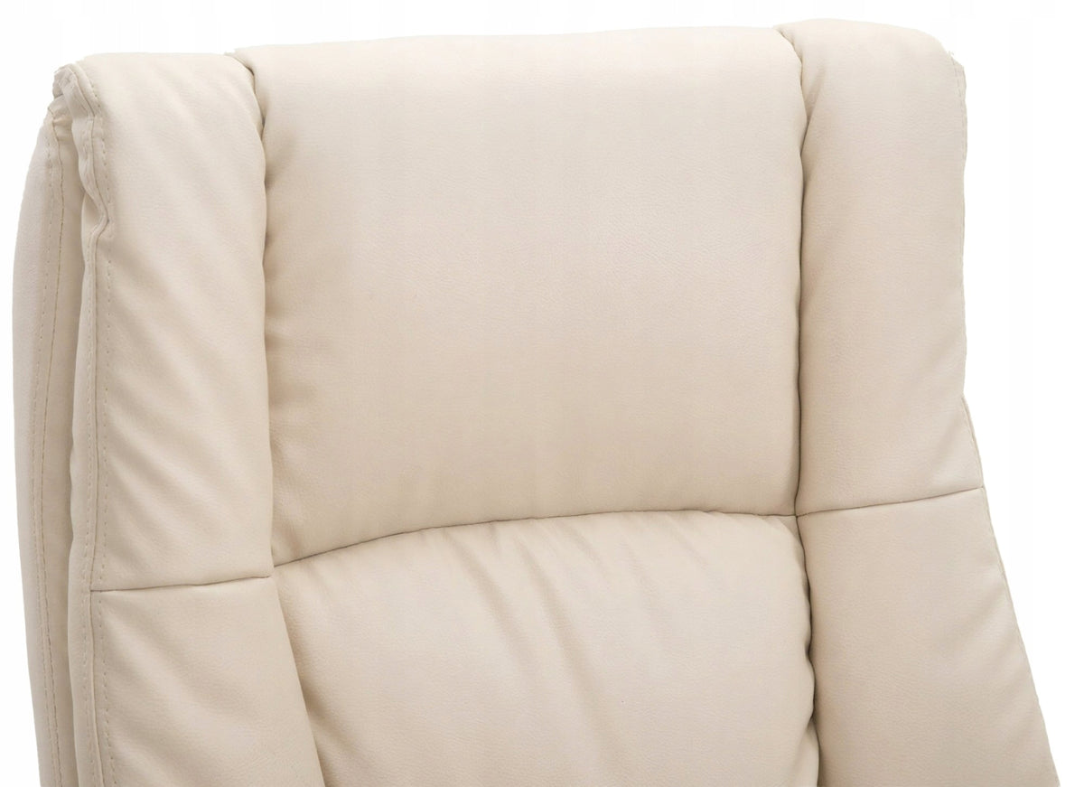 XL Sparta Faux Leather Office Chair, Cream Packaging status original