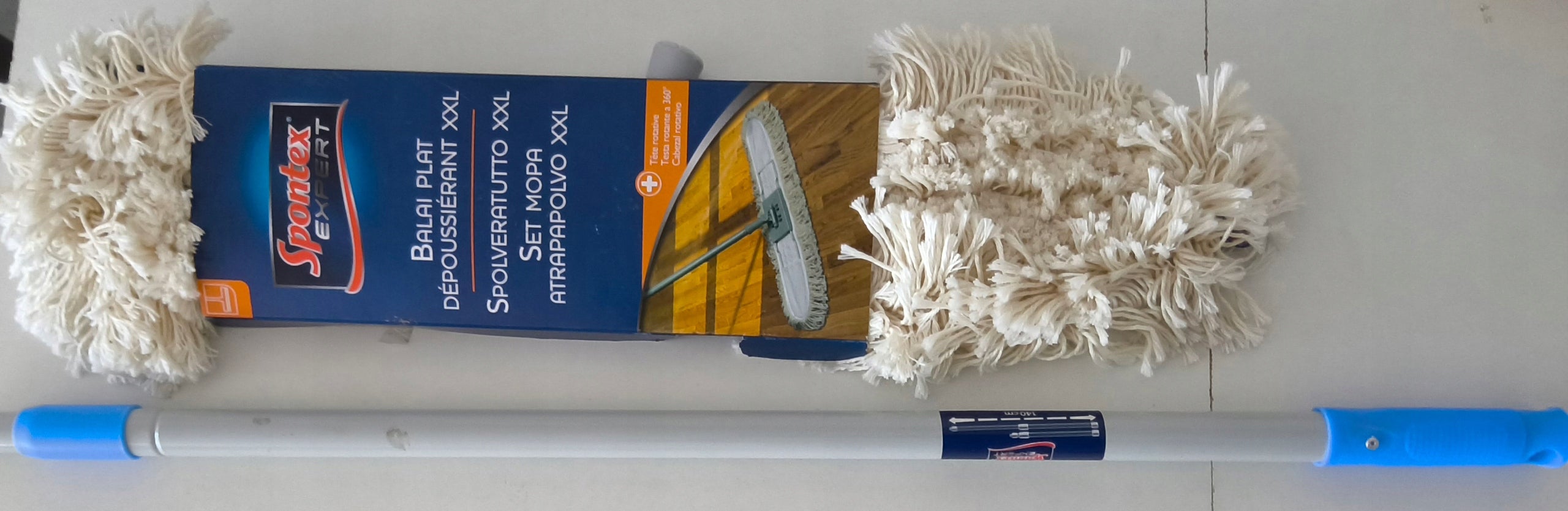 XL Sponttex Expert Flat Mop with Stick Floor Kit