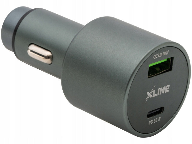 XLINE CC702 USB C 65W Car Charger Grey