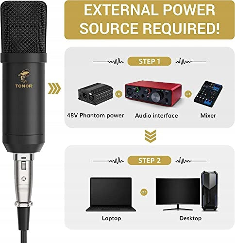 XLR CONDENSER MICROPHONE PROFESSIONAL CARDIOID MICROPHONE KIT Brand no brand