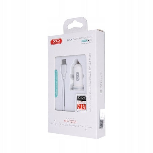 XO Car charger 2x USB 2,1A + USB-C 016 cable Packaging status original