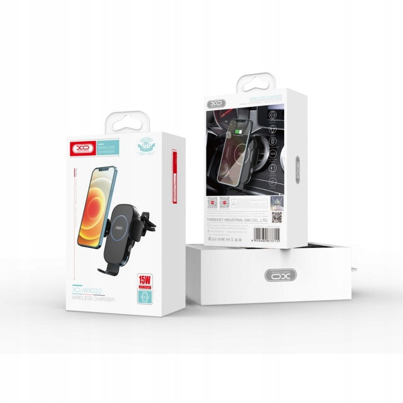 XO Car holder WX022 with induction charging black 15W 014 EAN (GTIN) 6920680873715