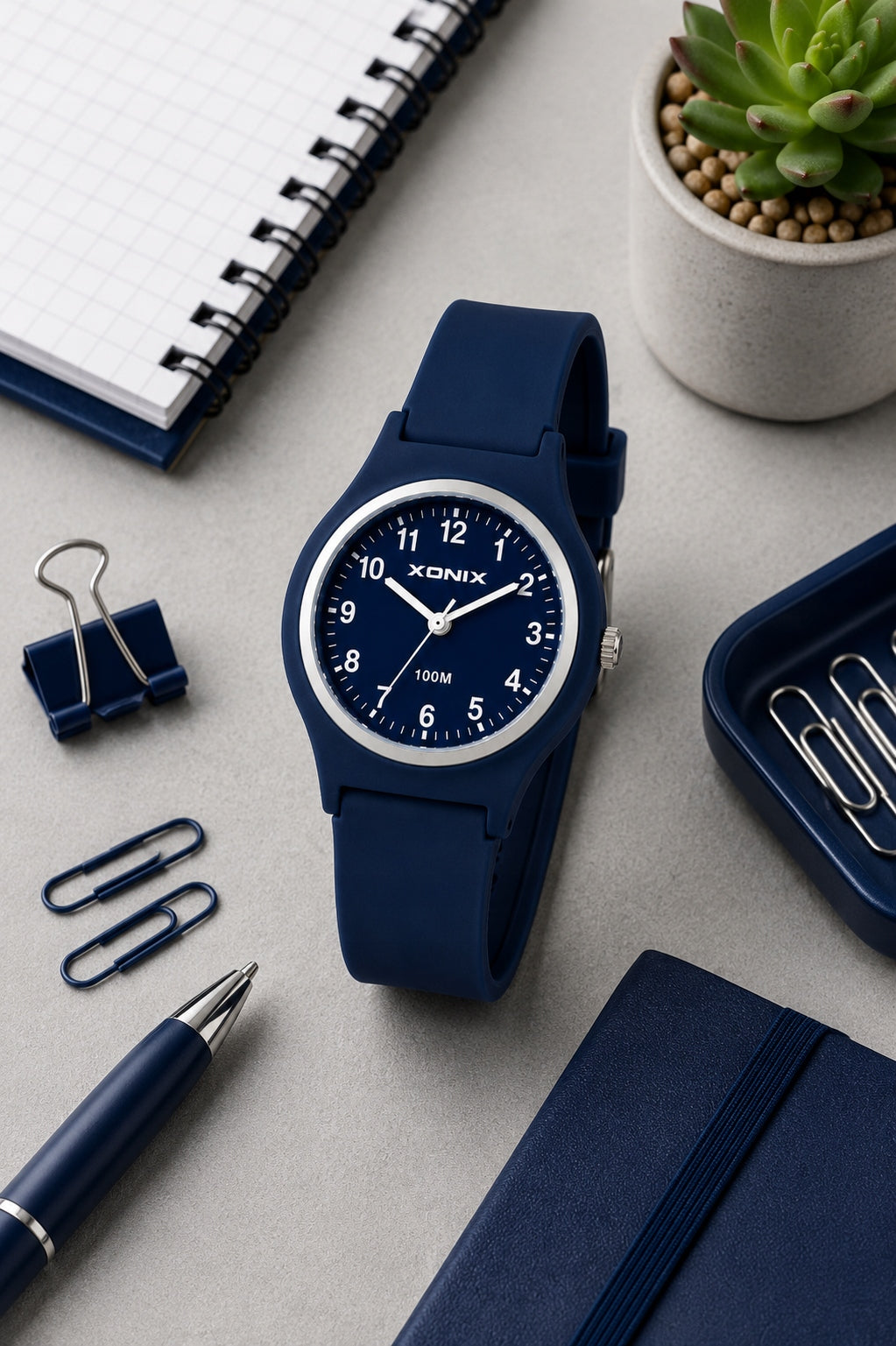 XONIX Women's Navy Blue Analog Watch 10 ATM Waterproof Brand Xonix