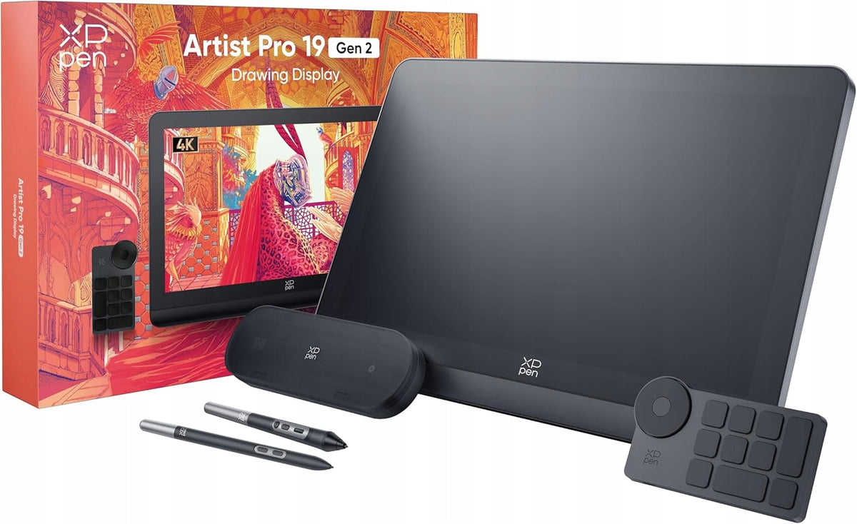 XPPen Graphics Tablet 4K 18,4" Artist Pro 19 Gen2 Stylus 16K X3 Pro sRGB