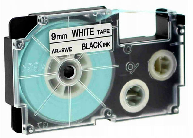 XR9WE1 TAPE for CASIO XR9WE1 XR-9WE1WHITE 9mm 8m Label Printer