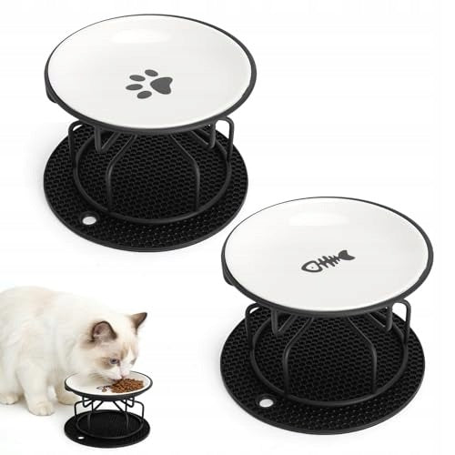 XRVRILE RAISED CAT BOWL CERAMIC FOOD BOWL RAISED Packaging status original