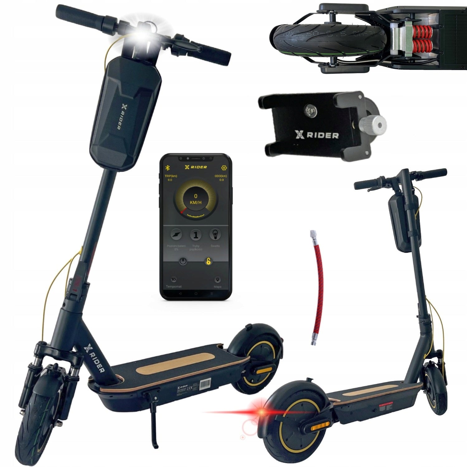 XRider M10 PRO Adult ELECTRIC SCOOTER 1000W 15,6Ah Pouch Apka