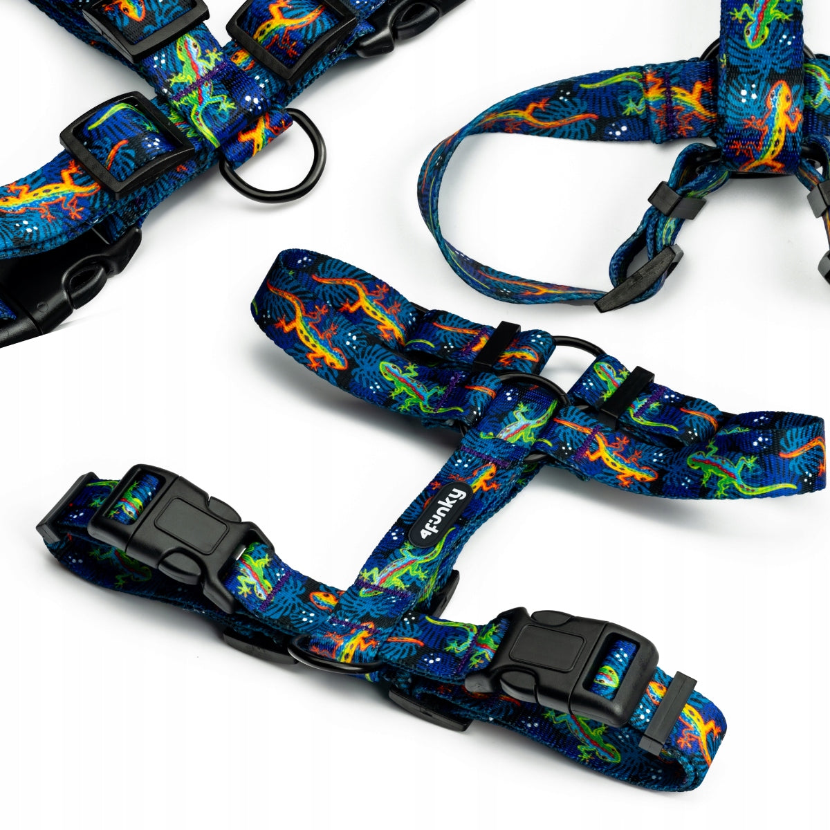 XS Small Dog Guard Harness – Wild Gecko, Comfortable, Colorful and Adjustable