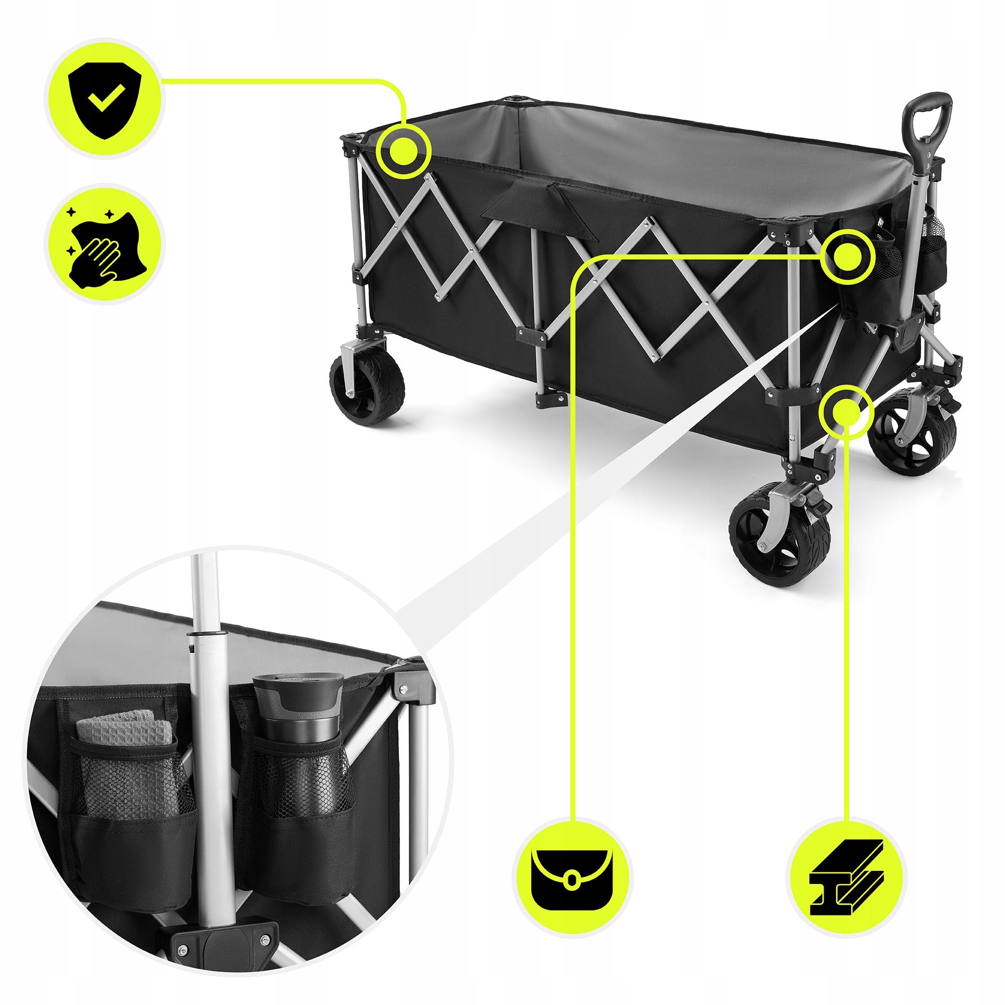 XXL 250L Beach Garden Transport Trolley HyperMotion Manufacturer code HYP62 CAMPING CART
